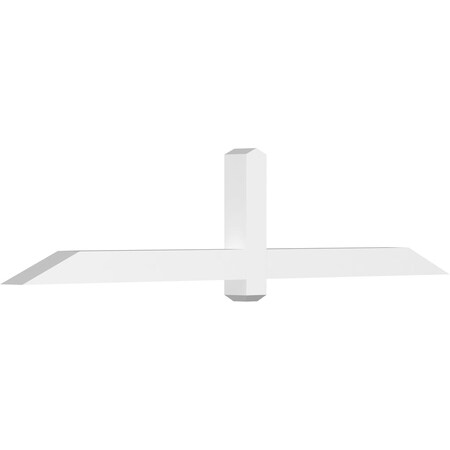 Ekena Millwork Eugene Architectural Grade PVC Gable Bracket, 84"W x 17 1/2"H x 4"D x 4"F, 5/12 Pitch GBP084X18X0404EUG00